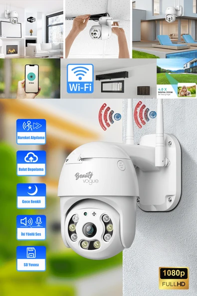 Kablosuz WiFi Kamera, dış mekan, Hareket Algılama/En İyi Gece Görüşü/Su Geçirmez CCTV Kamera ürün görseli 1
