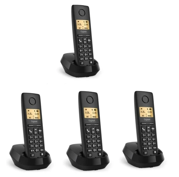 GİGASET PURE100 DECT TELEFON 4 LÜ KABLOSUZ OFİS İÇİ HABERLEŞME ürün görseli 1