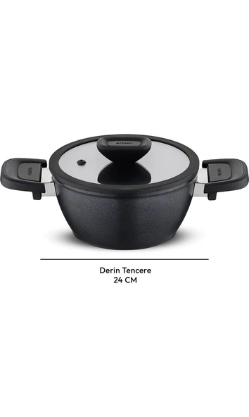 Emsan Diamente Derin Tencere 24 cm - Resim 4