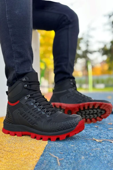 Big King Siyah Kırmızı Hydro Su Geçirmez Erkek Outdoor Trekking Bot ürün görseli 1