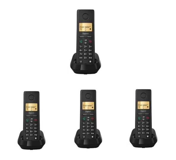 GİGASET PURE200 DECT TELEFON 4 LÜ KABLOSUZ OFİS İÇİ HABERLEŞME ürün görseli 1