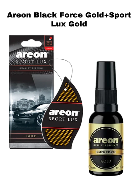 Areon Black Force Gold Sprey+Sport Lux Gold ürün görseli 1