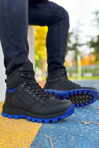 Big King Siyah Mavi Hydro Su Geçirmez Erkek Outdoor Trekking Bot ürün görseli 1