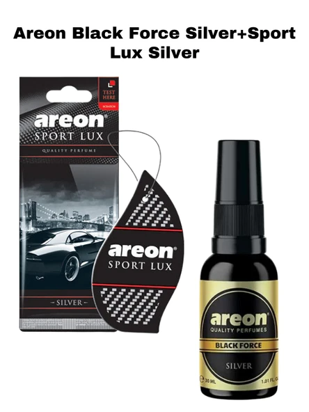 Areon Black Force Silver Sprey+Sport Lux Silver ürün görseli 1