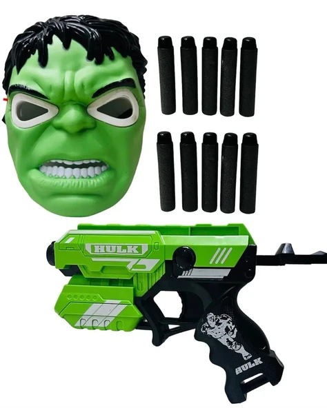 Avengers Hulk Maske ve Sünger Dart Atan Nerf Tabanca 2'li Macera Seti ürün görseli 1