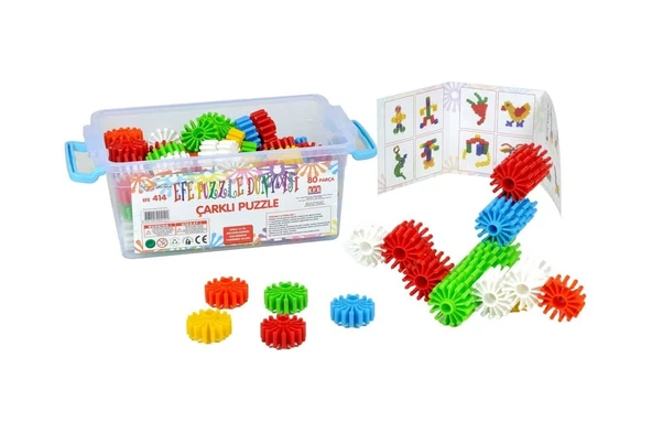 Oyuncak Çarklı Puzzle Dünyası  60 Parça Eğitici Yapı Seti ürün görseli 1