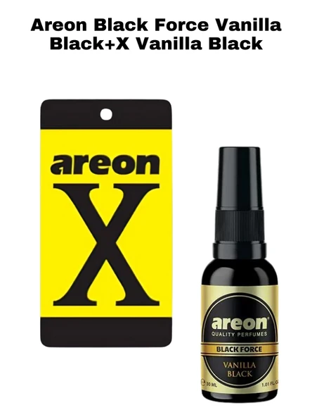 Areon Black Force Vanilla Black Sprey+X Vanilla Black ürün görseli 1