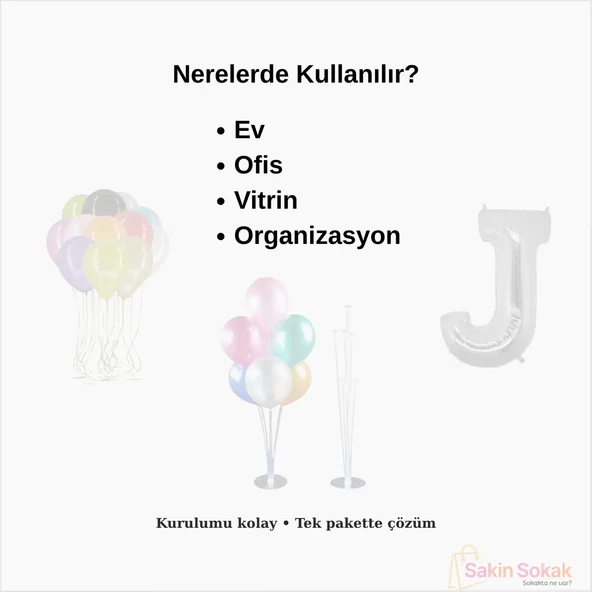 Balon Standlı Süsleme Seti - Resim 3