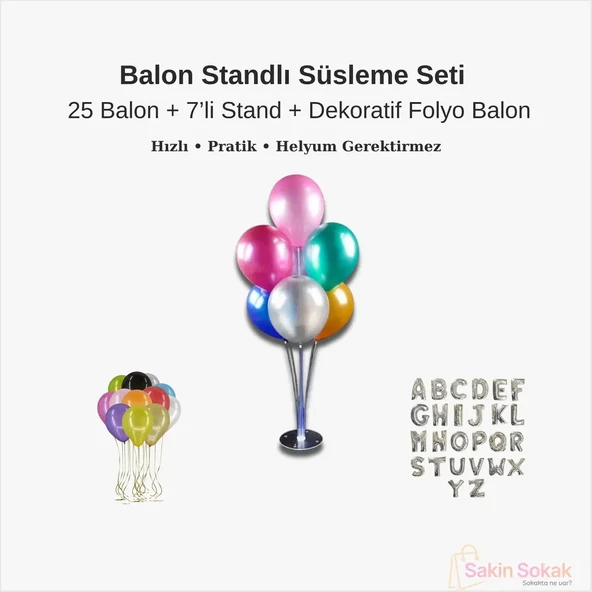 Balon Standlı Süsleme Seti ürün görseli 1