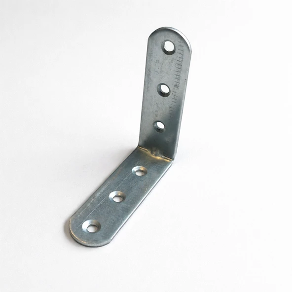 L Demir Gönye 25 Adet Yuvarlak Başlı 20x65x65 mm Köşe Bağlantı Montaj Sabitleme Metal Aparat ürün görseli 1
