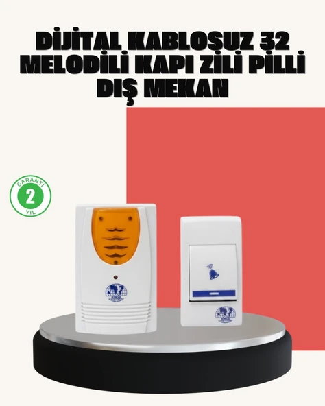 Wireless Kapı Zili Pratik ve Zahmetsiz Günlük Kullanım ürün görseli 1