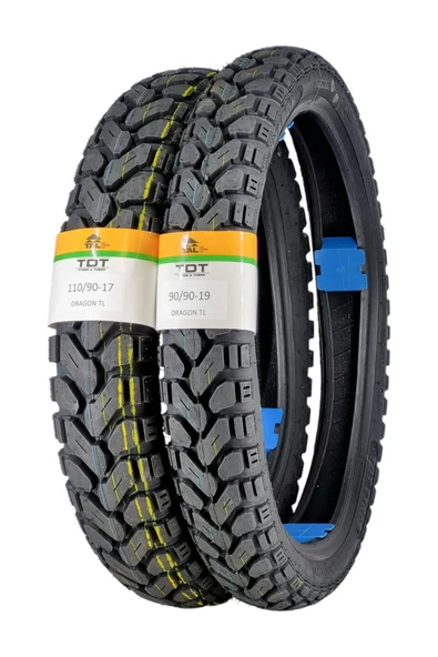 TDT TYRES Kuba Blackcat, Rks Winner 200cc, 110/90-17 Tl Ve 90/90-19 Tl Dubleks Lastik Set ürün görseli 1
