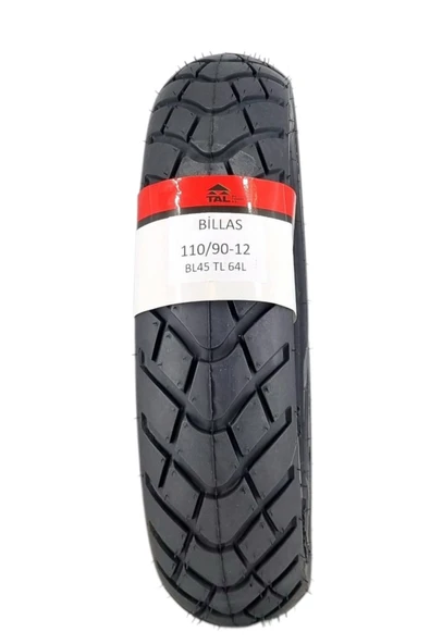 Billas 110/90-12 TL (TUBELESS - DUBLEKS) BL045 MOTOSİKLET LASTİĞİ ürün görseli 1