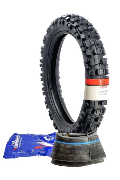 RALCO TYRES 120/80-18 (460-18) TT İÇ LASTİKLİ TİP ENDURO LASTİĞİ +İÇ LASTİK TAKIM ürün görseli 1