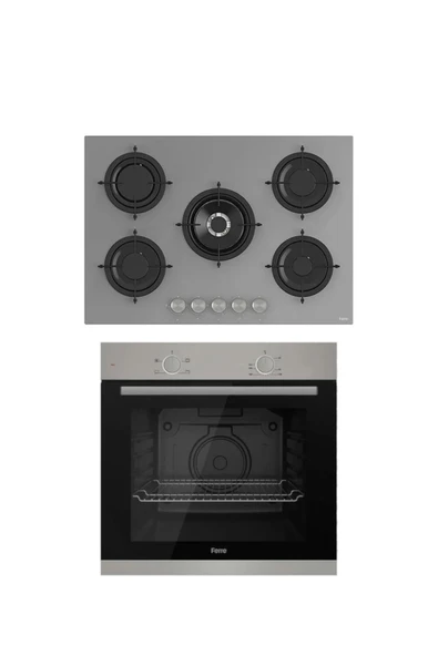 Ferre MEGA PLUS SERİSİ 2'Lİ CAM ANKASTRE SET (XE61MDV-RS038) ürün görseli 1