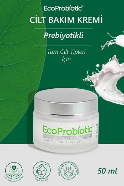 Prebiyotikli Cilt Kremi 50 ml - Tüm Cilt Tipleri- Kırışıklık Karşıtı Onarıcı Sıkılaştırıcı Aydınlatıcı ürün görseli 1