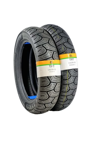 TDT TYRES 130/90-15 VE 110/90-16 TAKIM TL (TUBELESS - DUBLEKS) Chopper LASTİĞİ ürün görseli 1