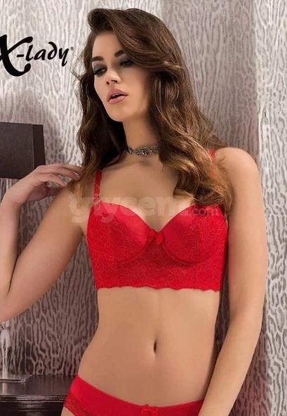 Desteksiz Dantelli Büstiyer Sütyen/ X-Lady-4017 ürün görseli 1