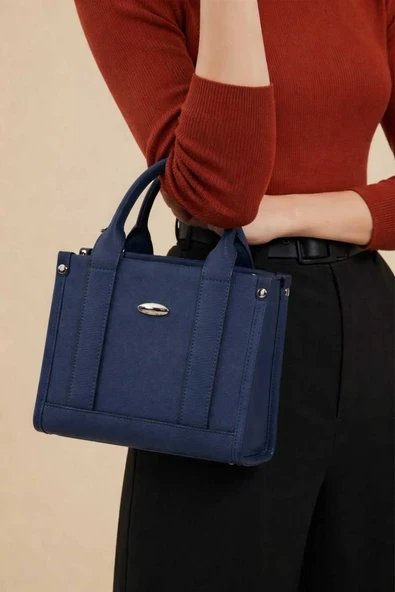 MİLANO ELEGANCE EL VE OMUZ ÇANTASI LACİVERT ürün görseli 1