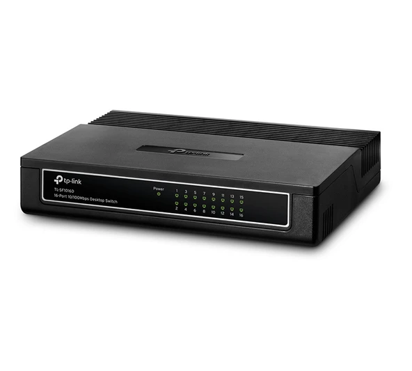 TP-LINK TL-SF1016D 16 Port Mbit Desktop Yönetilemez Switch ürün görseli 1