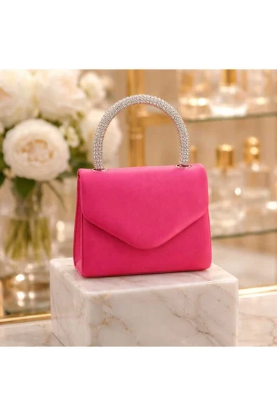 GLAMOUR PİNK FUŞYA KADIN ABİYE ÇANTA 436 ürün görseli 1