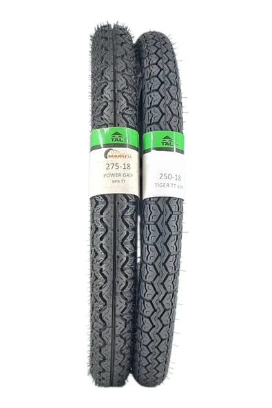 ONMX TYRES 275-18 POWER VE 250-18 TİGER TT (TUBETYPE - İÇ LASTİKLİ TİP) LASTİK TAKIMI ürün görseli 1