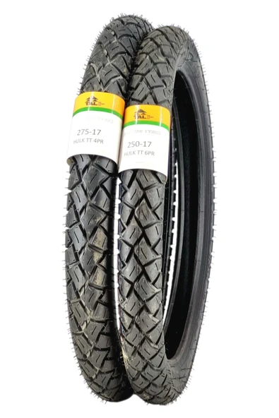 DARSON TYRES 275-17 VE 250-17 CUP LASTİK TAKIMI TT (TUBETYPE - İÇ LASTİKLİ TİP) HULK ürün görseli 1