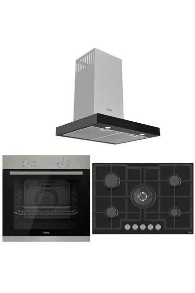 Ferre MEGA PLUS SERİSİ 3'LÜ CAM ANKASTRE SET (XE61MDV-ED035-D100) ürün görseli 1
