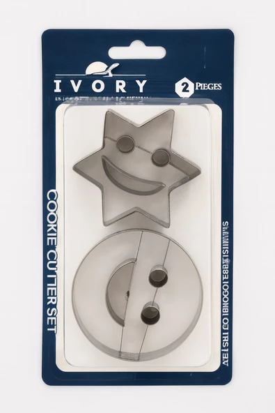 Ivory Ivo-pst203 İkili Güleryüz Kurabiye Kalıbı ürün görseli 1