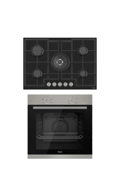 Ferre MEGA PLUS SERİSİ 2'Lİ CAM ANKASTRE SET (XE61MDV-ED035) ürün görseli 1