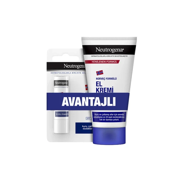 Neutrogena El Kremi 75ml + Dudak Kremi 4.8g Avantajlı Set ürün görseli 1