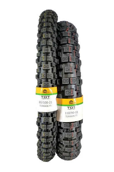 TDT TYRES Motoran Fx 250, 80/100(300)-21 Tt Ve 110/90-18 Tt Tubetype Lastik Set ürün görseli 1
