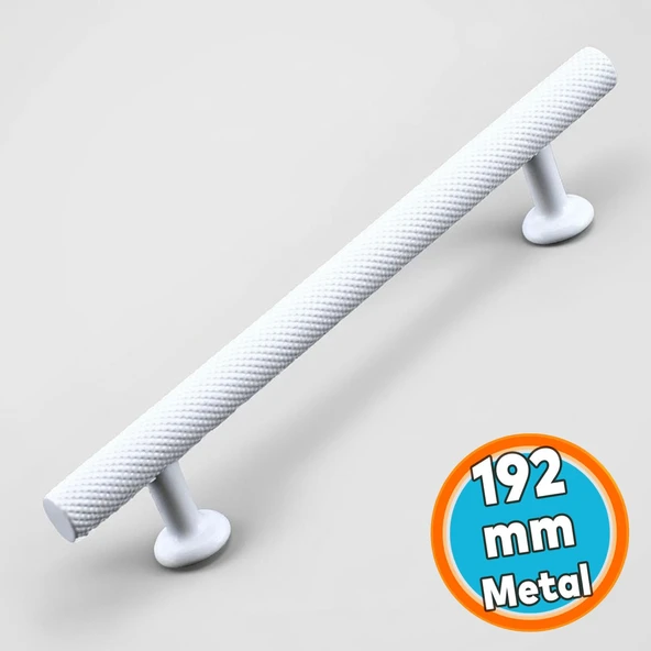 Mobilya Çekmece Mutfak Dolabı Dolap Kulpları Kulbu Kulpu Beyaz Metal Kulp 192 mm - 19.2 cm ürün görseli 1