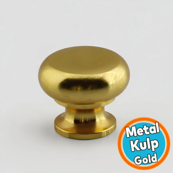 Metal Kulp Gold Altın Çekmece Mobilya Mutfak Dolabı Dolap Kulpu Kulbu Düğme Kulpları ürün görseli 1
