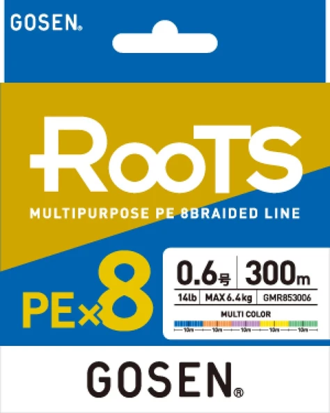 Gosen X8 Roots Pe 2.0 0,235Mm 8 Kat İp Misina 300Mt Multicolor ürün görseli 1