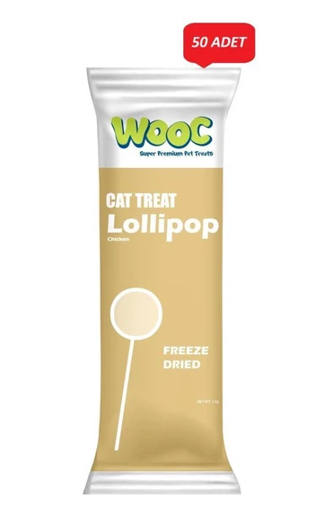 Wooc Lollipop Tavuklu Kedi Ödül Maması 1,4 Gr*50 li Paket ürün görseli 1