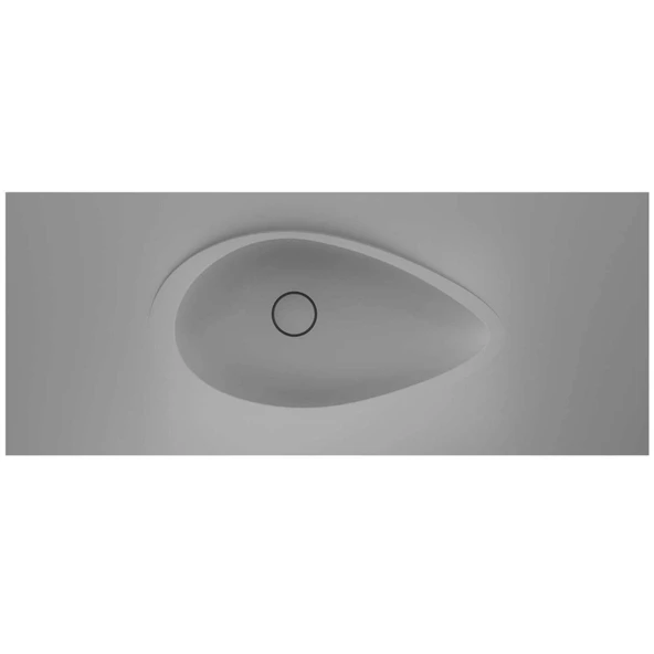 Real Stone Avocado Etajerli 80x50 Gri Granit Banyo Lavabosu ürün görseli 1