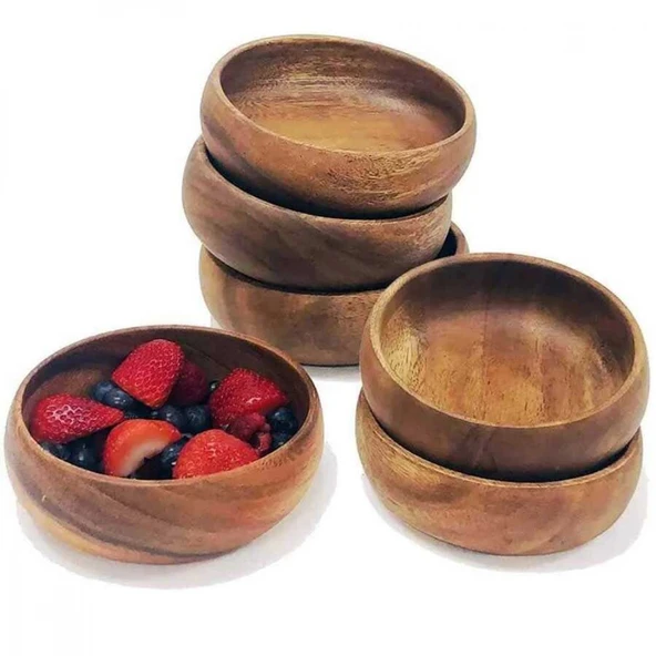 6 Adet Yuvarlak Kuruyemiş Sunum Tabağı | Kuruyemişlik 10 Cm (RAK-10Y6) ürün görseli 1