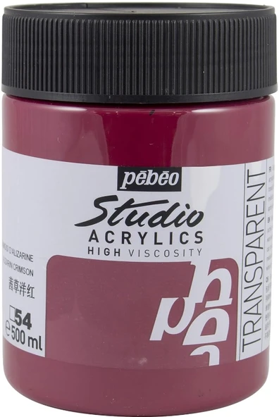 Pebeo Studio Akrilik Boya 500ml 54 Alizarin Crimson ürün görseli 1