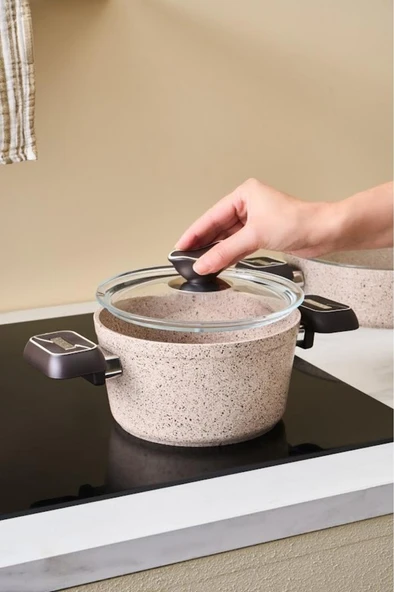 Biogranit Lungo 7 Parça Tencere ve Tava Seti - Resim 4