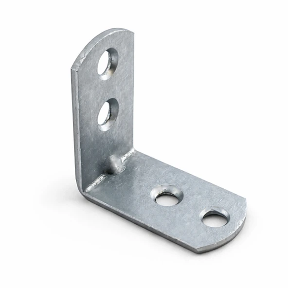 L Demir Gönye Yuvarlak Başlı 20x35x35 mm 25 Adet Metal Köşe Birleştirme Montaj Sabitleme Aparatı ürün görseli 1