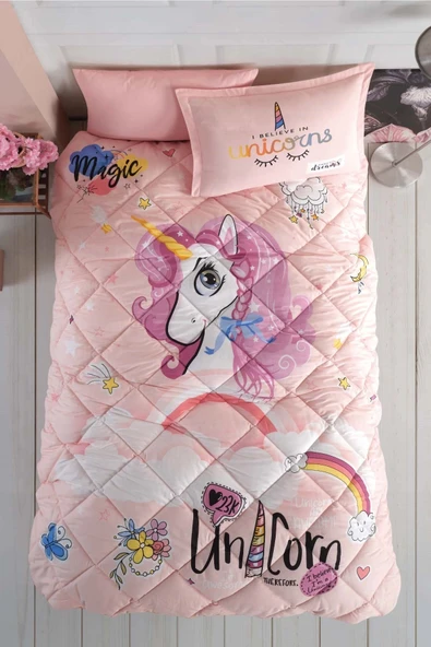 Clasy Ranforce %100 Pamuk Tek Kişilik Yorgan Seti Pink Dreams Pembe ürün görseli 1