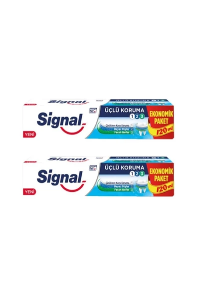 Signal Üçlü Koruma Diş Macunu 120 Ml X 2 Adet ürün görseli 1