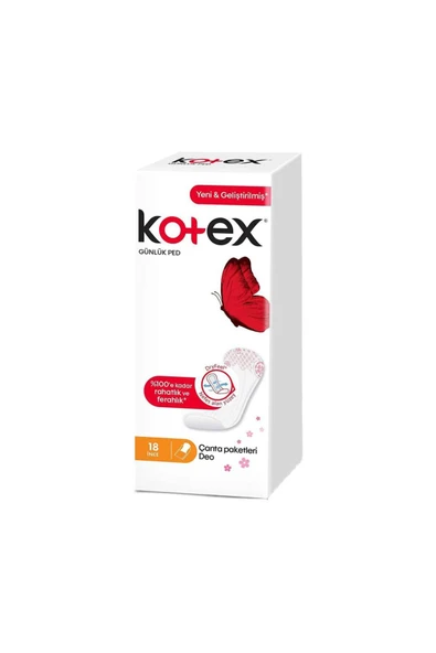 Kotex Ince Günlük Ped 18li Parfümlü ürün görseli 1