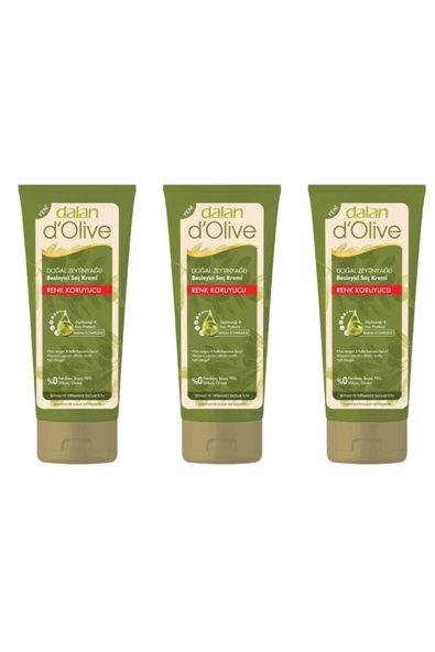 Dalan D'olive Zeytinyağlı Renk Koruyucu Saç Kremi 200ml 3 Adet ürün görseli 1
