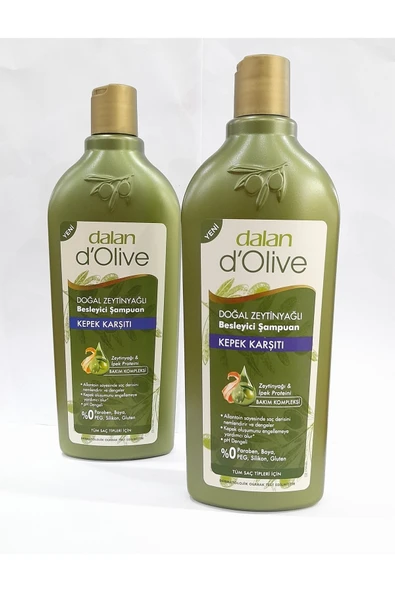 Dalan D'olive Zeytinyağlı Şampuan Kepek Karşıtı -400ml-2'li Set ürün görseli 1