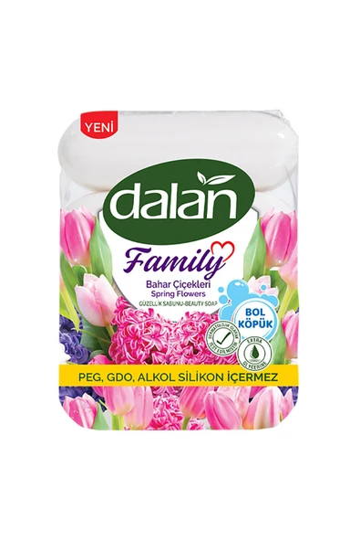 Dalan Family Bahar Çiçekleri Güzellik Sabunu 4x75g 3 ADET ürün görseli 1