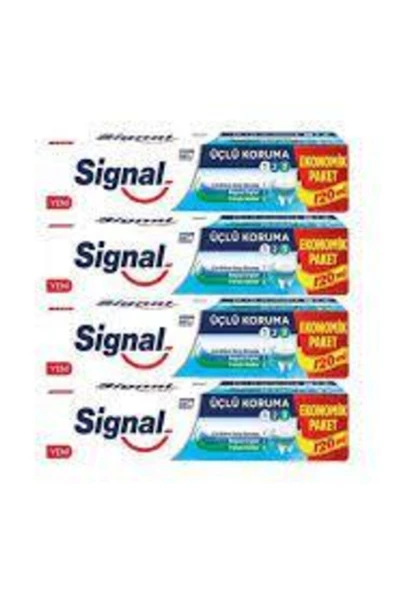 Signal Üçlü Koruma Diş Macuni 120 ml X 4 Adet ürün görseli 1