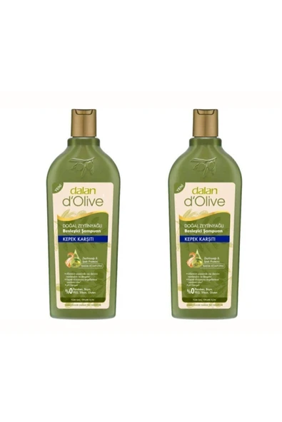 Dalan 2 Adet D’olive Zeytinyağlı Kepek Karşıtı Şampuan 400 ml ürün görseli 1