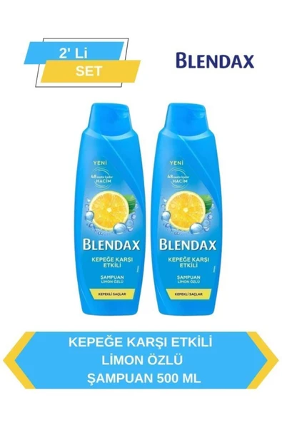 Blendax 500 ml x 2’li Set Sülfatsız Kepeğe Karşı Etkili Ferahlatıcı ve Hacim Veren Şampuan ürün görseli 1